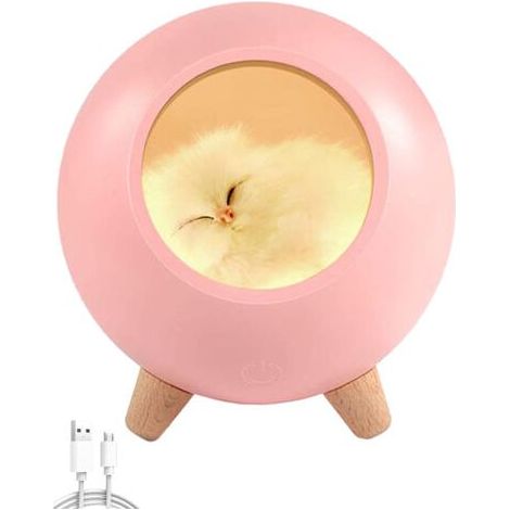 Lampe led Rechargeable en forme d'animaux mignons, luminaire décoratif d'intérieur, idéal pour une chambre à coucher ou un bureau, idéal comme cadeau pour un enfant (1/5)