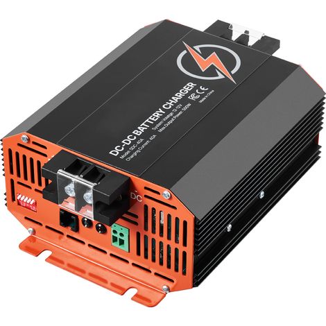 Mophorn Caricabatterie 12V 40A DC/DC, 500 W, per Batterie al Piombo, Litio, AGM, GEL e Allagate, Ricarica Intelligente, adatto a Camper, Veicoli Commerciali e Barche
