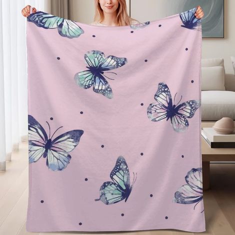 Couverture de lit en polaire, douce et chaude en microfibre pour le printemps, décoration intérieure stylée, cadeau idéal pour femmes et hommes, 6080 pouces (1/4)