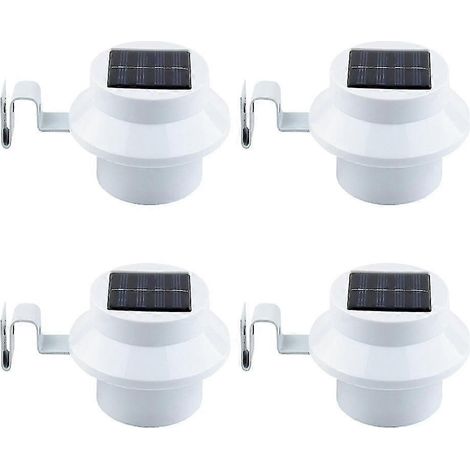 lampes solaires LED pour avant-toit - Veilleuses solaires blanches/noires (1/5)