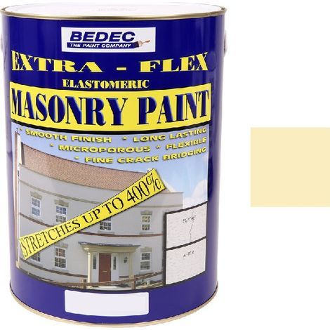 Bedec Extra Flex Masonry Paint - Buttermilk - 5 Litre