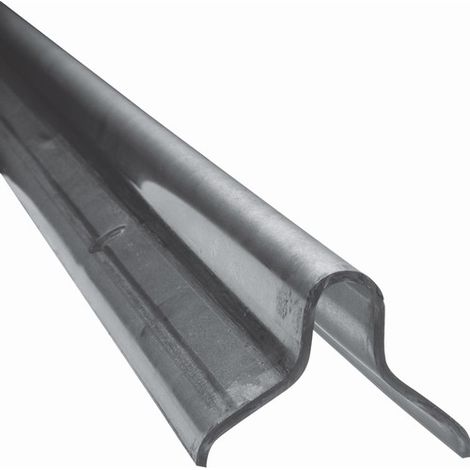 Deco Fer Forge – Rail pour portail coulissant à sceller au sol – Longueur 3000mm, largeur 50mm, épaisseur 3mm – Acier zingué, gorge ronde 20mm