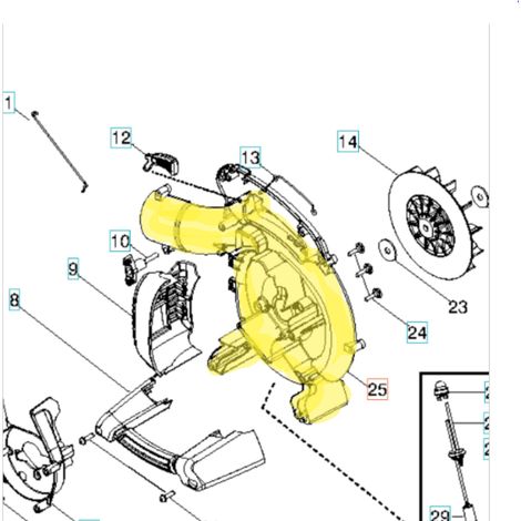 Vis de soufflerie 545110001 125 bx 125b husqvarna