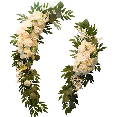 Fleurs de Signe de Bienvenue de Mariage, Décoration Florale de Signe de Bienvenue pour la Cérémonie de Mariage Décoration D'entrée de Réception de Mariage (ZZ) (1/5)