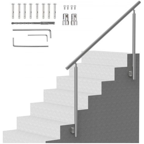 Rampe d'Escalier - 150 cm Main Courante Escalier Extérieur de (1/5)