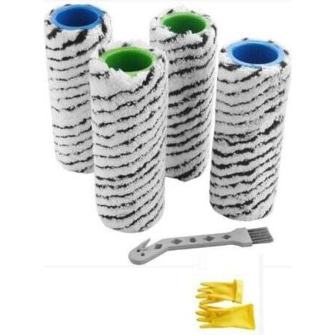 4 pcs Pierre Rouleau Brosse Pour Karcher Fc7 Fc7 Premium Fc5 Fc5 Premium + Gants (1/3)