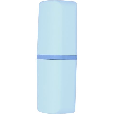 Porte-brosse à dents portable boîte de rangement étui pour dentifrice camping voyage intérieur extérieur bleu (1/5)