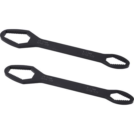 Vente par lot de 2 : clé à douille multifonctionnelle 8-22 mm, clé universelle autoserrante réglable à double extrémité, longueur 220 mm. (1/5)