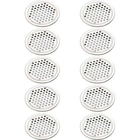 20 rejillas de ventilación redondas de acero inoxidable, cubiertas de ventilación circulares para armarios, gabinetes de cocina, rejillas de entrada de aire, ventilación de gabinetes de cocina, abertu (1/4)