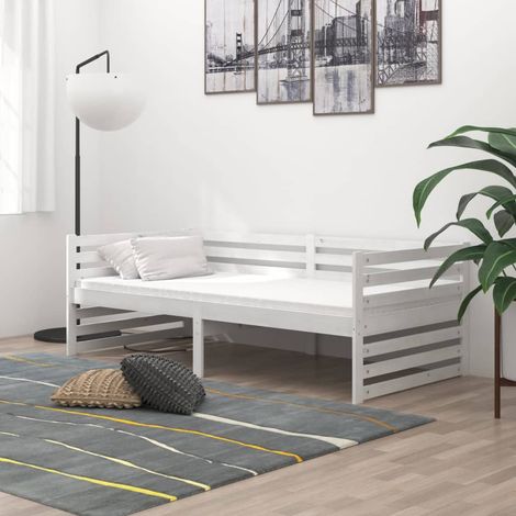 Dormeuse Bianca in Legno Massello di Pino 90x200 cm vidaXL (1/5)