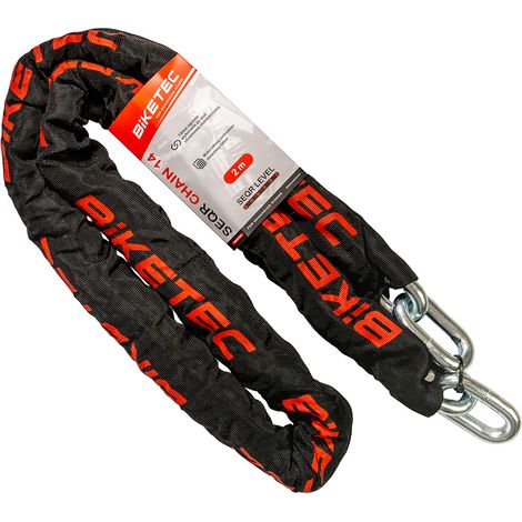 Cadena Biketec Seqr de 2 m, 14 mm de espiga, cubierta negra.
