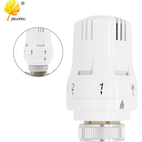 Robinet thermostatique de radiateur, robinet thermostatique direct pour chauffage hydronique, collecteur de chauffage, vanne de régulation thermostatique automatique (1/5)