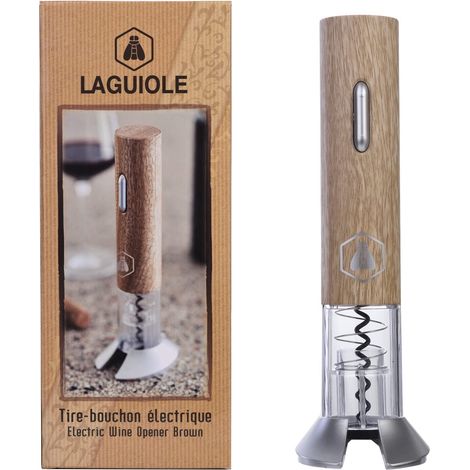 LAGUIOLE - LAGUIOLE,Cavatappi elettrico, apribottiglie elettrico, automatico, legno e argento (1/5)