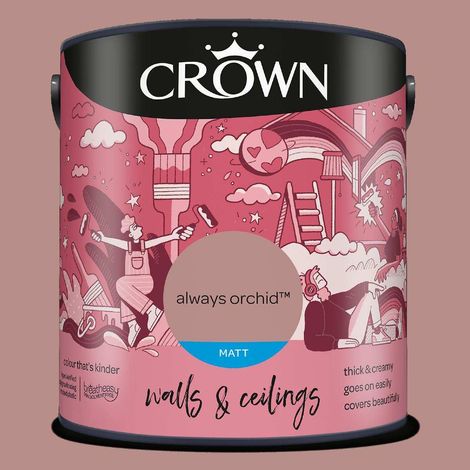 CROWN WALLS AND CEILINGS MATT ALWAYS ORCHID 2.5L