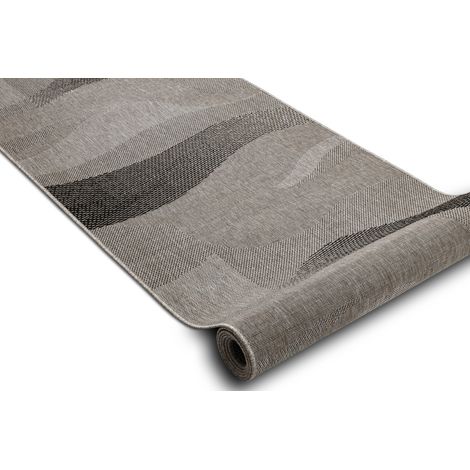 Läufer SIZAL FLOORLUX Modell 20212 silver / black 120 cm beige 120x810 cm