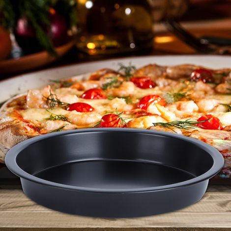 Poêle à Pizza Antiadhésive 6 Pouces, Moule à Tarte Ronde en Acier Carbone pour Cuisson au Four (1/5)