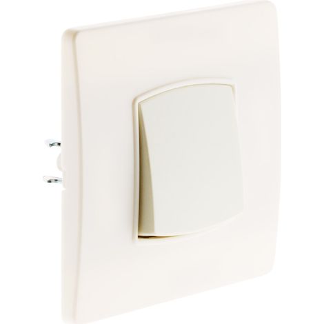 Bouton d'arrêt d'urgence composable blanc – Bornes automatiques – Puissance 2300W sous 230V – Installation rapide avec vis et griffes – Diwone