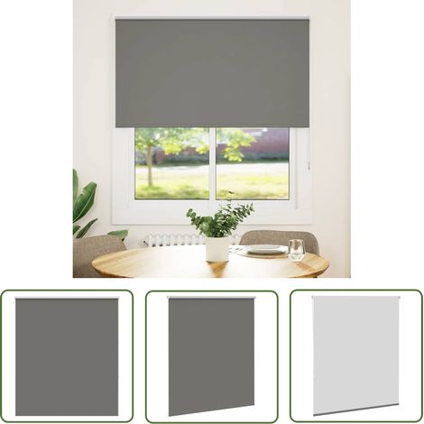 vidaXL Verdunkelungsrollo Grau 120x130cm Stoffbreite 116,6cm Polyester (1/5)