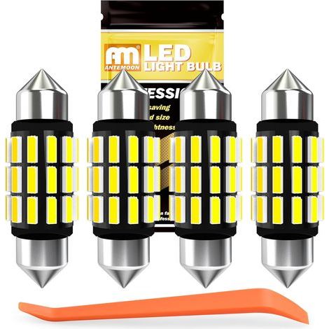4pcs 36mm C5W 18SMD Canbus LED Festoon Bulbs for Car Dome Light License Plate Lighting (1/5)