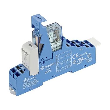 Finder 48.P5.9.024.0050 Interface relais 24 V/DC 8 A 2 inverseurs (RT) 10 pc(s) (1/2)