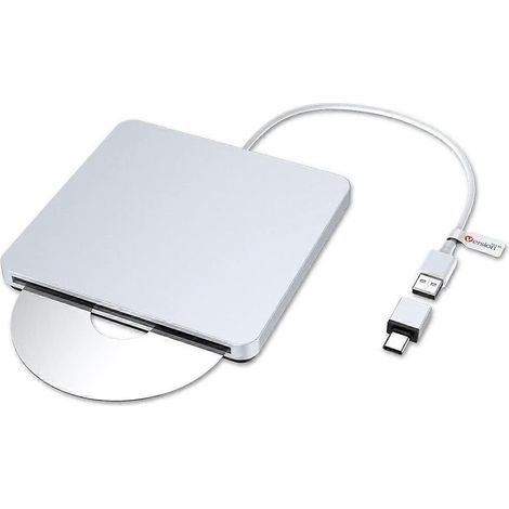 Lecteur Blu-ray/DVD externe ultra-mince à insertion, lecture haute vitesse de CD et DVD, câble intégré pour une gestion simplifiée, excellent service après-vente (1/5)