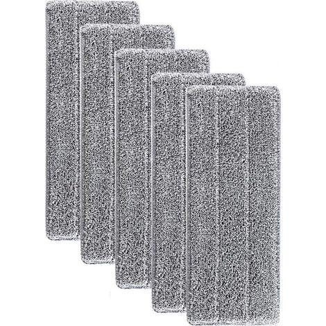 Super Absorbant Recharges de Tête de Vadrouille - Tampon de Nettoyage de Tête de Balai de Ménage Lavable en Microfibre de Vadrouille de Nettoyage Lavable en Microfibre (5pcs) (1/4)