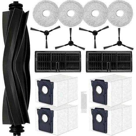 Kit de accesorios para Dreame L10s Pro Ultra Heat/ L10s Ultra Gen 2, para Dreame X30 Ultra/Mova E30 Ultra, 1 cepillo principal, 4 bolsas para polvo, 4 almohadillas de mopa, 2 filtros, 4 cepillos later (1/5)