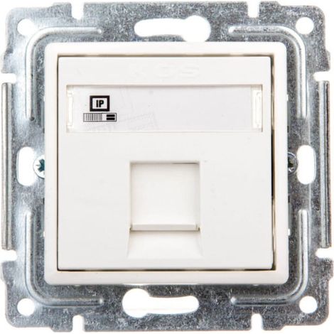 Conector individual para ordenador Vena RJ45 Cat.5e sin blindaje, color blanco 510465