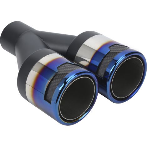 Embout d'échappement double sortie 2,2 pouces, acier inoxydable 304 universel, entrée double, col de tuyau pour voiture (1/5)