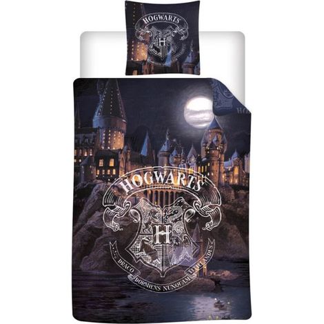 Parure de lit 140x200 cm Harry Potter Poudlard
