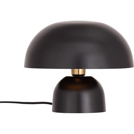 Lampada da tavolo a fungo in metallo D. 31 x H.25 cm Nero - SIDNEY