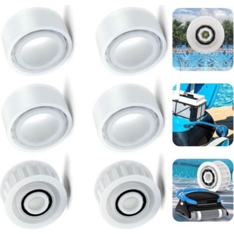 Lot de 6 poulies de guidage de rechange pour nettoyeur de piscine 3884997-R6 compatible avec les accessoires de nettoyeur de piscine Dolphin M400 M500 Deluxe 4 Deluxe 5 (1/2)