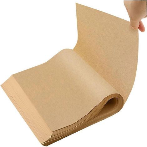 100 vorgeschnittene Blätter Pergamentpapier, antihaftbeschichtet, wellen sich nicht und brennen nicht (20 x 15 cm). (1/5)