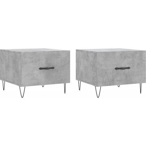 Maison Exclusive - Tavolini Salotto 2pz Grigio Cemento 50x50x40 Legno Multistrato