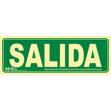 CARTEL PVC 400150 SALIDA