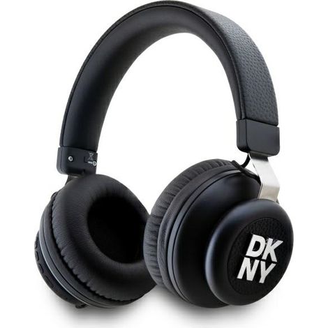 Cuffie Bluetooth on-ear dkny con logo in metallo, nere. (1/3)