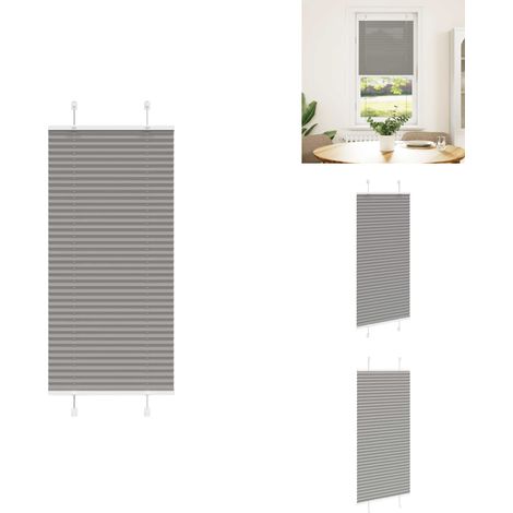 Store plissé anthracite 60x150 cm largeur du tissu 59,4 cm - Store Plissé - Stores Plissés - Store Plissé De Fenêtre - Plisse Aveugle (1/5)