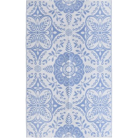 Tapis d'extérieur Terrasse Salon Cuisine - Tapis de jardin Bleu azuré 190x290 cm PP BV388284 - BonneVie