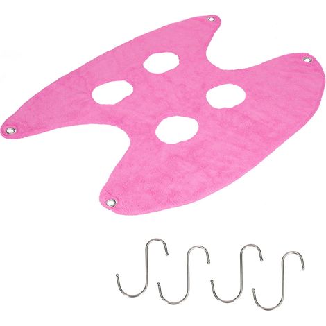 Harnais de Toilettage pour Chien, Support de Bain et Coupe Griffes, Taille M Rouge (1/5)