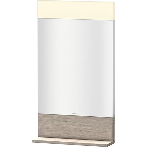 Specchio Duravit VERO con illuminazione e mensola 800x450x142mm rovere cashmere