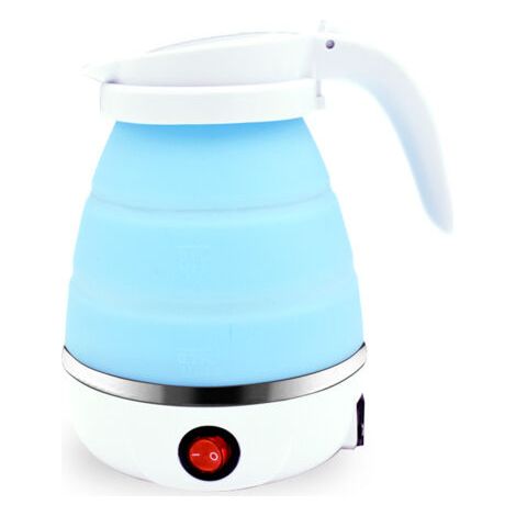 [JAMAIS UTILISÉ]Bouilloire,Bouilloire Pliable, Réchaud De Camping Bouilloire Bouilloire En Silicone Pliable Voyage 0.6L-bleu