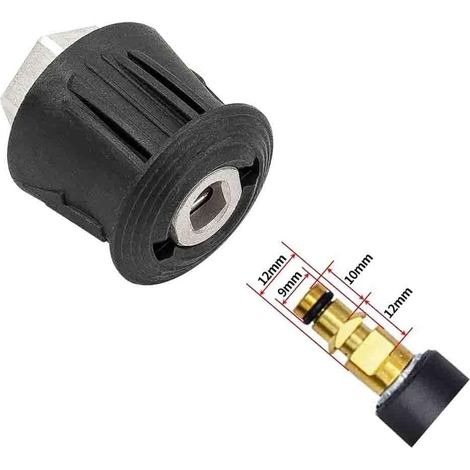 1 Raccord De Tuyau M22 Femelle Métal Noir Pour Nettoyeur Haute Pression Karcher Bosch Nilfisk (1/5)