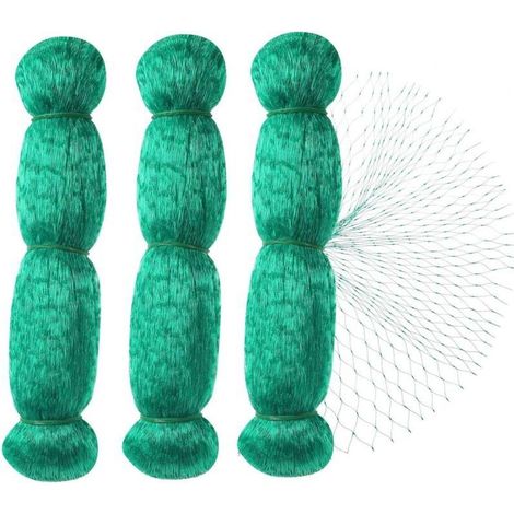 Filet Anti Oiseaux,3pcs 2 10m Vert Jardin Oiseau Filet de pour Plante Filet de Protection,Protéger Les Plantes, Les Fruits, Les Fleurs et Les légumes,Maille de 15 mm-Crezuo (1/4)