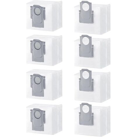 FENOPLASTICAFOREHILL 8pcs Sacs à Poussière Accessoires de Rechange pour Roborock S8/S8+/S8 Pro Ultra/S7 MaxV Ultra/S7 Pro Ultra/Q7+/Q7 Max/Q7 Max+/Q5+ (1/5)