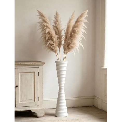 Métal Grand Vase a Poser au Sol: Blance Vase de Sol Moderne (1/5)