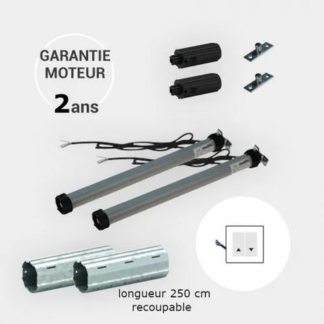 Kit de 2 axes motorisés filaires 20 Nm ZF 54 mm longueur 250 cm recoupables (1/2)