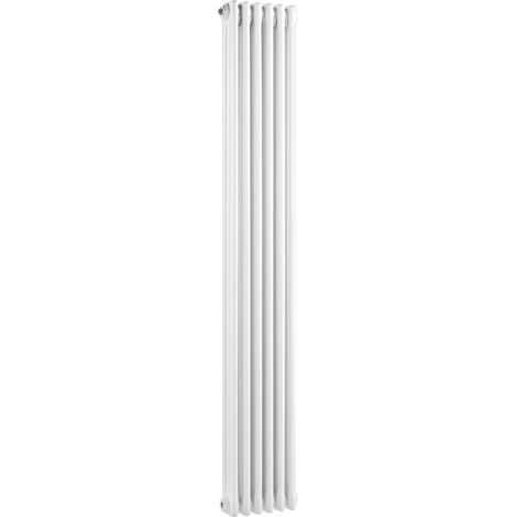 Caverswall Triple Column Traditional Radiator 1800 x 287mm, High Gloss White