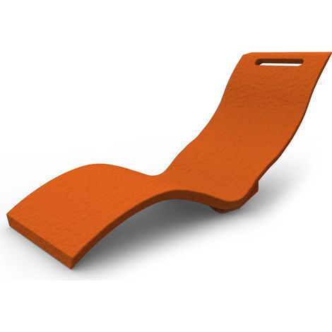 Lettino Chaise Longue da Esterno Giardino Seduta a Terra Arkema Serendipity Arancio (1/5)