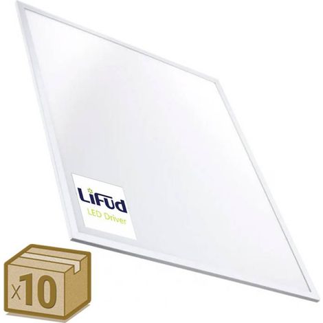Pack 10 x Paneles LED 40W, 60X60cm, Driver Lifud, Blanco neutro (1/4)