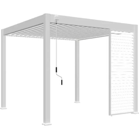 pannello laterale per pergola ombréa "vs" in alluminio bianco 1 mt (1/4)